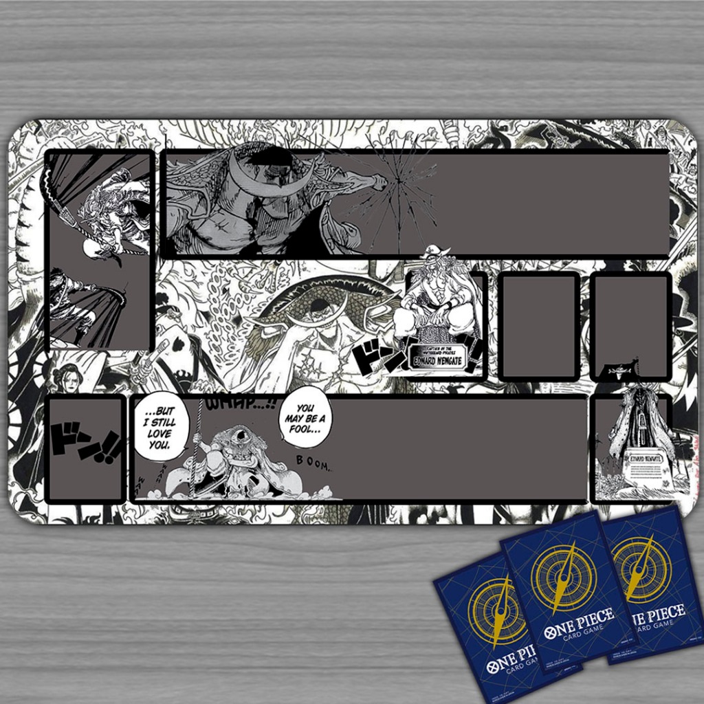 PLAYMAT ONE PIECE TCG - BARBA BRANCA MANGÁ STYLE em Oferta na Shopee