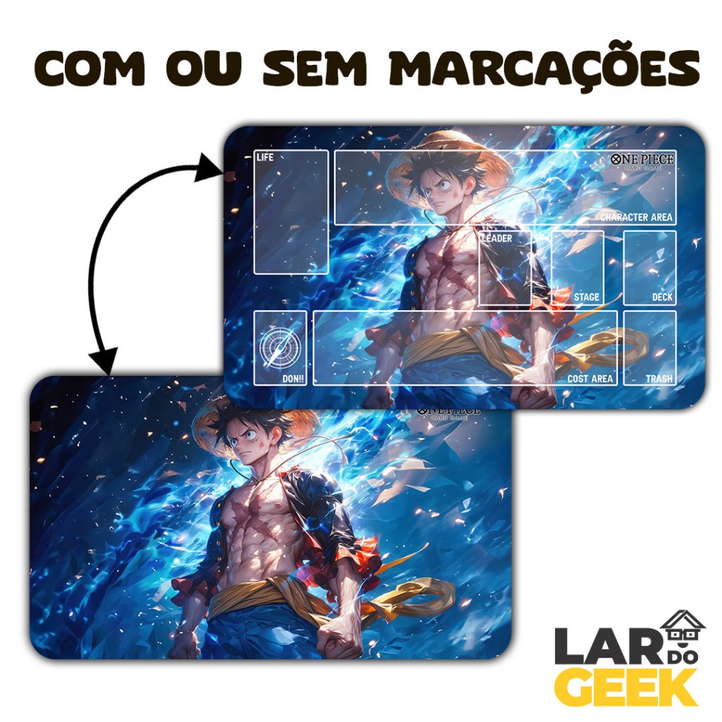 PLAYMAT ONE PIECE TCG - LUFFY GEAR 5 PURPLE MANGÁ STYLE
