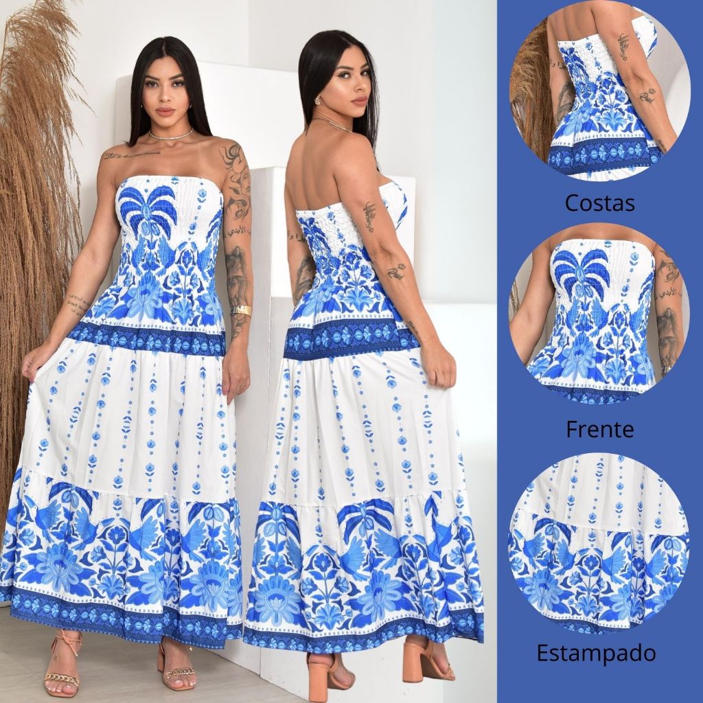 Vestido Elástico Longo na Black Friday 2025 | BuscaProdutos