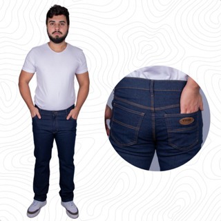 Detalhes do Calça Jeans Azul Masculina Estilo Tradicional Ótima Qualidade Para  Trabalho Passeio Envio Imediato