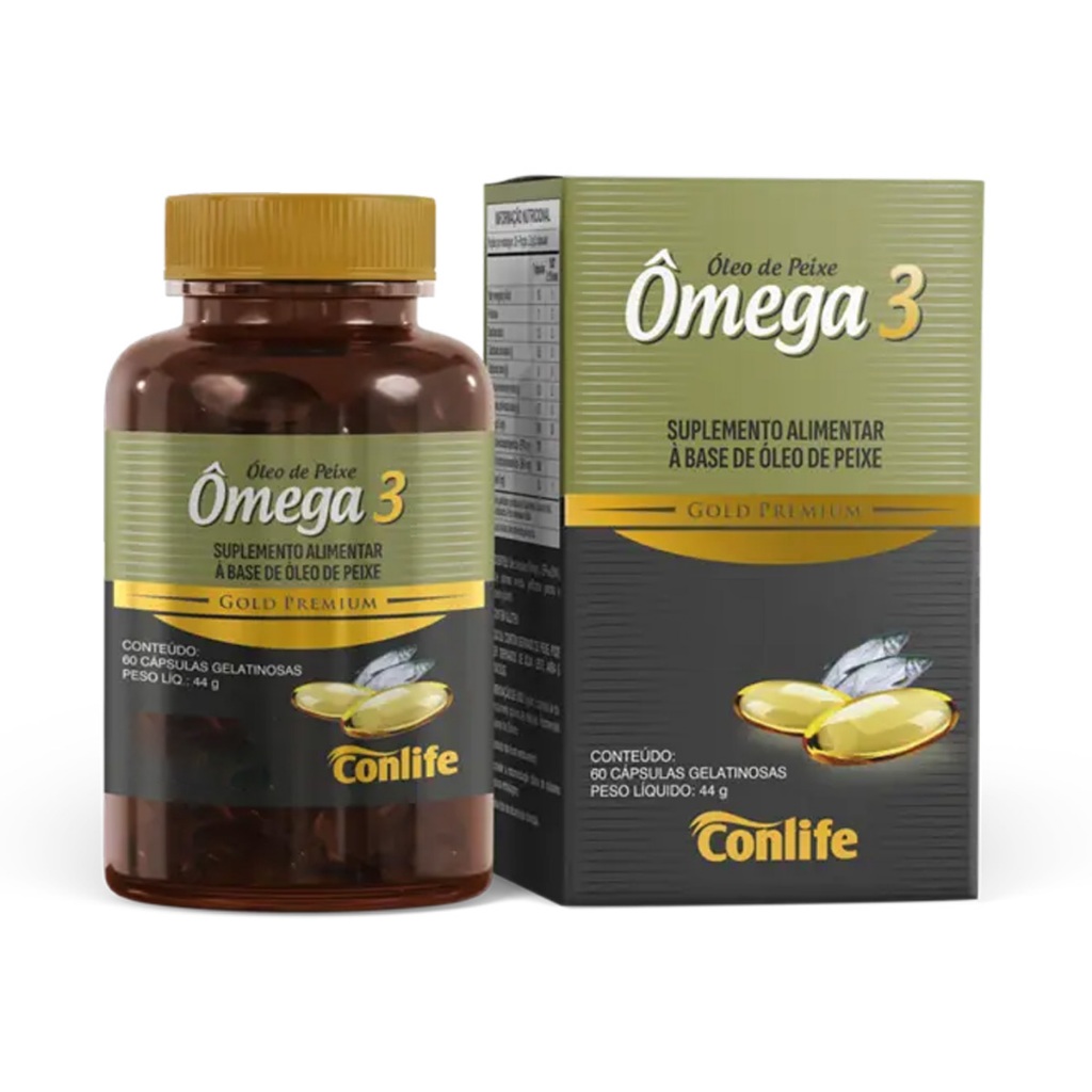 Ômega 3 Conlife 1000mg c/60 Cápsulas Gelatinosas