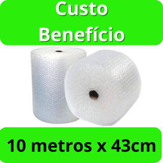 Bobina Plástico Bolha 43cmx10m Largura Alta Qualidade Proteção Ecommerce Mudanças em Oferta na Shopee