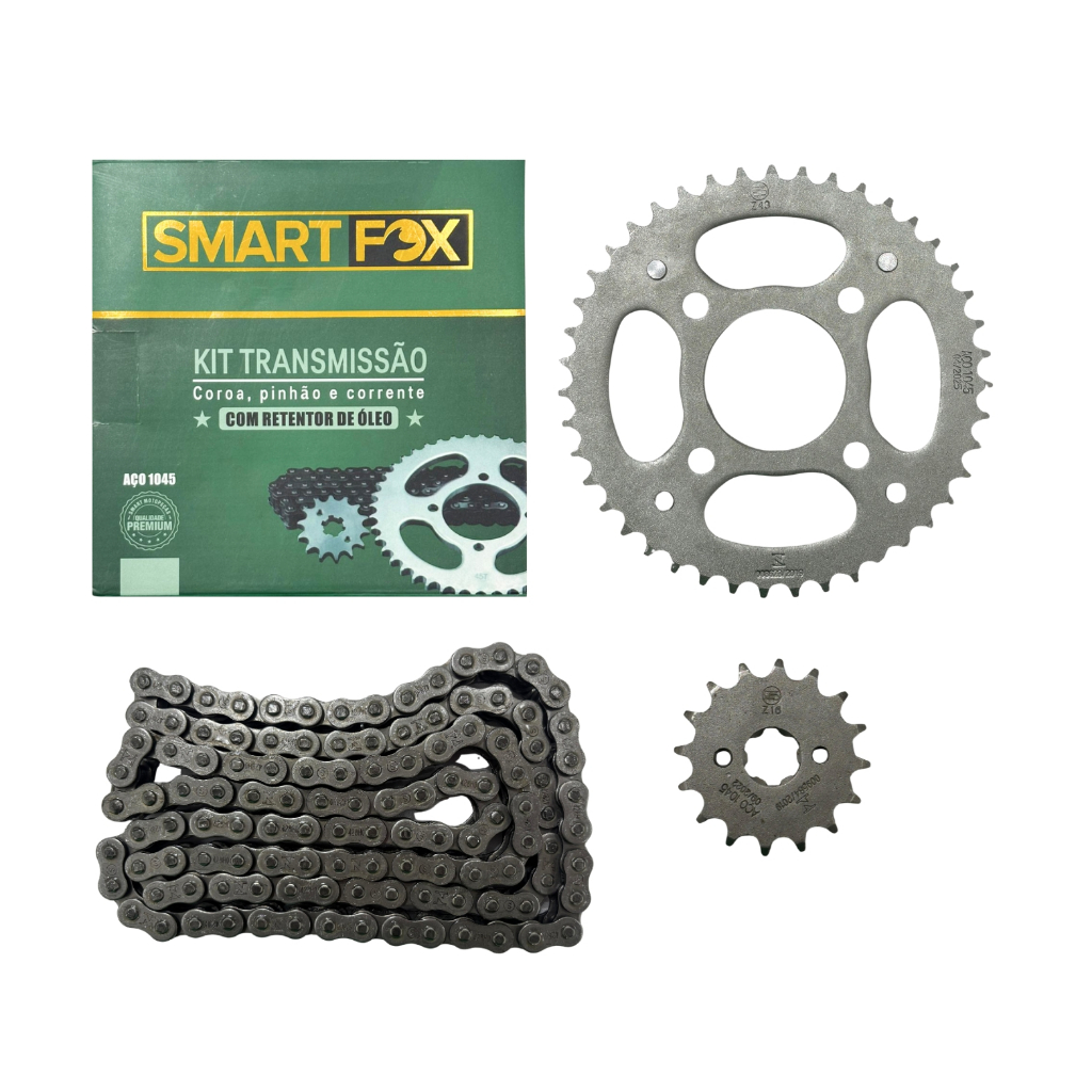 Kit Relação Transmissão Coroa Pinhão Corrente C/ Retentor Honda Titan Fan Start 150 2004 até 2015 em Oferta na Shopee