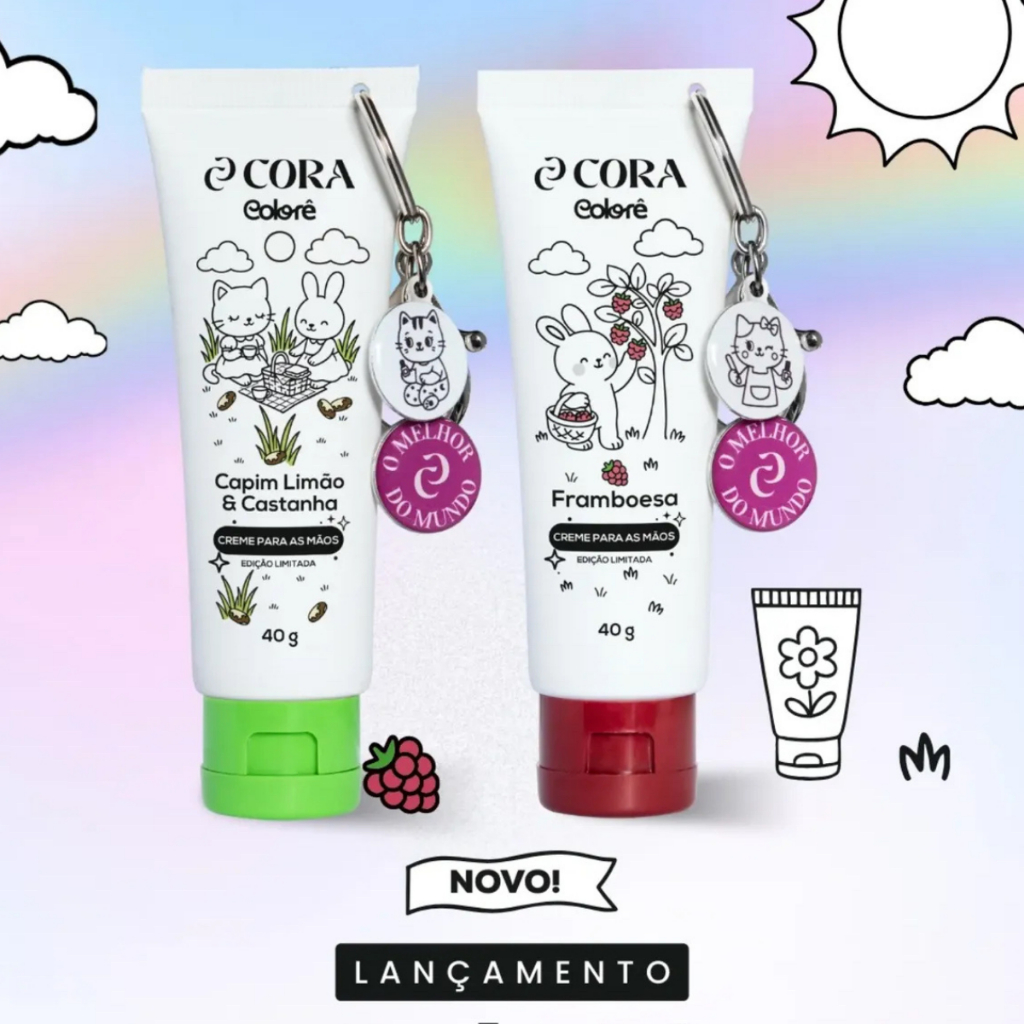 Creme Hidratante Para As Mãos Framboesa e Capim Limão e Castanha Esfoliante Lançamento em Oferta na Shopee