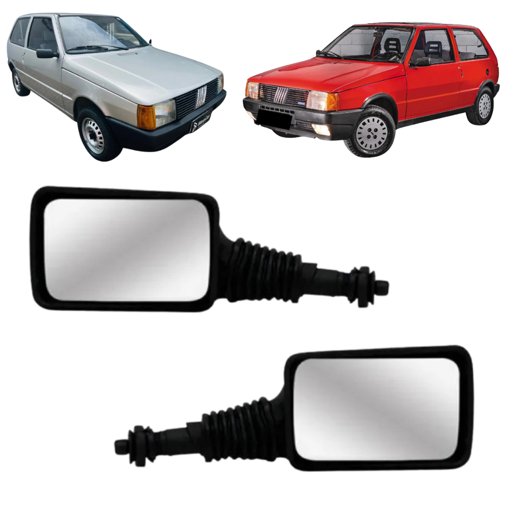 Par Retrovisor Uno Prêmio Elba 1985 1986 1987 1988 e Uno Mille 1991 1992 1993 1994 1995 2/4 Pts Com Controle