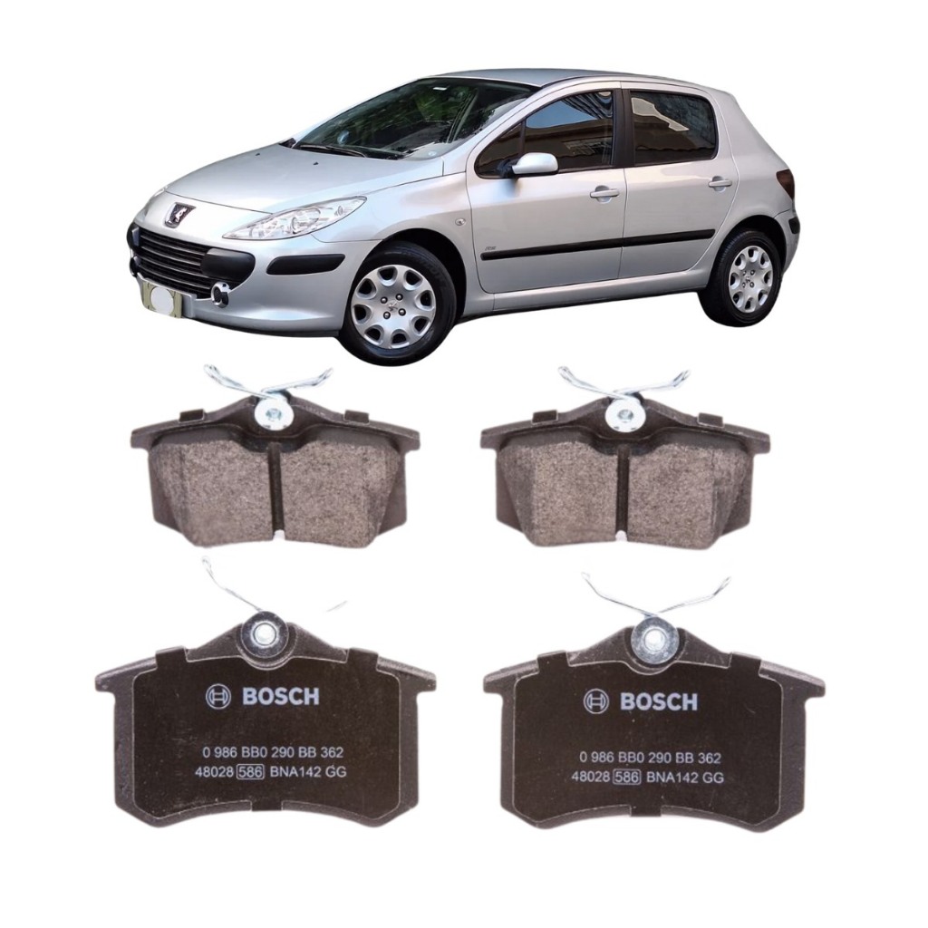 Pastilha Freio Peugeot 307 Traseira 2001 2002 2003 Até 2012 em Oferta na Shopee