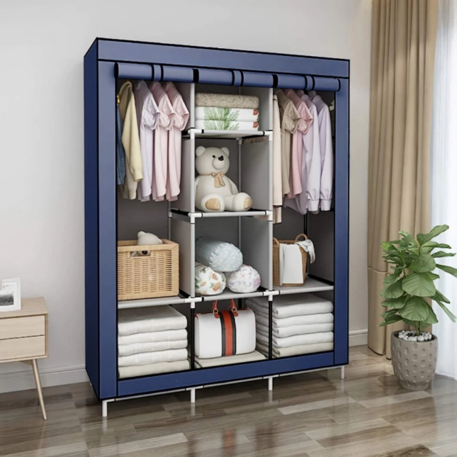 Guarda Roupa Dobrável Armário Desmontável - Organizador de Roupas c/ 8 Divisórias