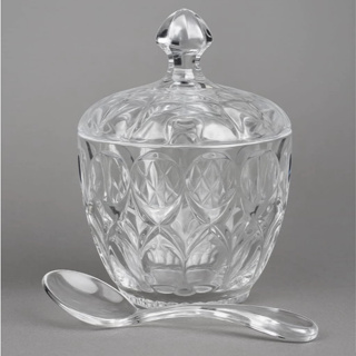 Açucareiro de Vidro com Tampa e Colher - Modelo MADRID Mek 10,8cm em Oferta na Shopee