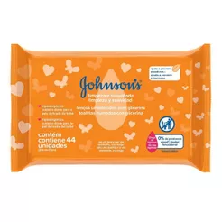 Lenços Umedecidos JOHNSON'S® Baby Limpeza e Suavidade, 44 unidades