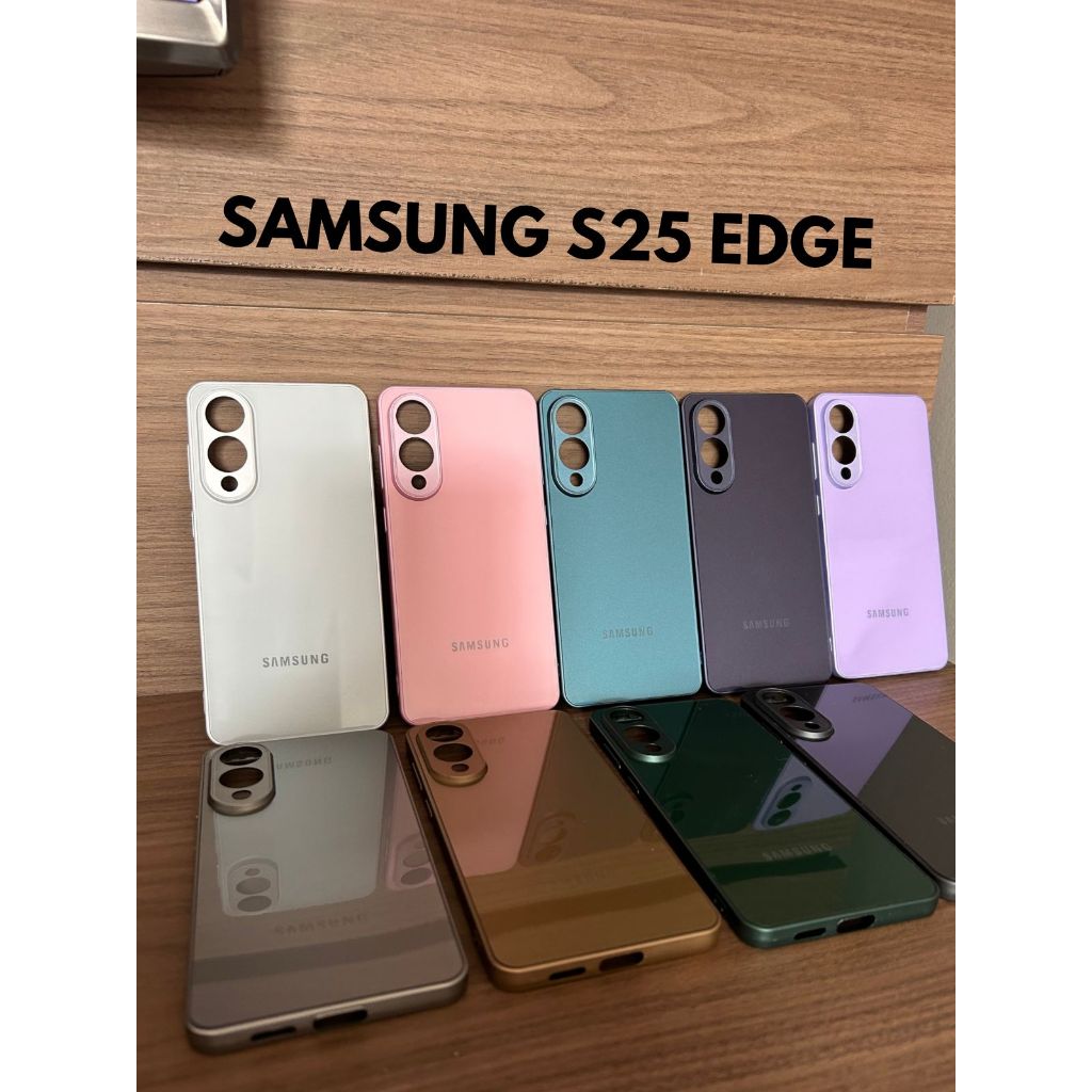 Capa Samsung S25 Edge Premium com Proteção de Câmera e Interior Aveludado