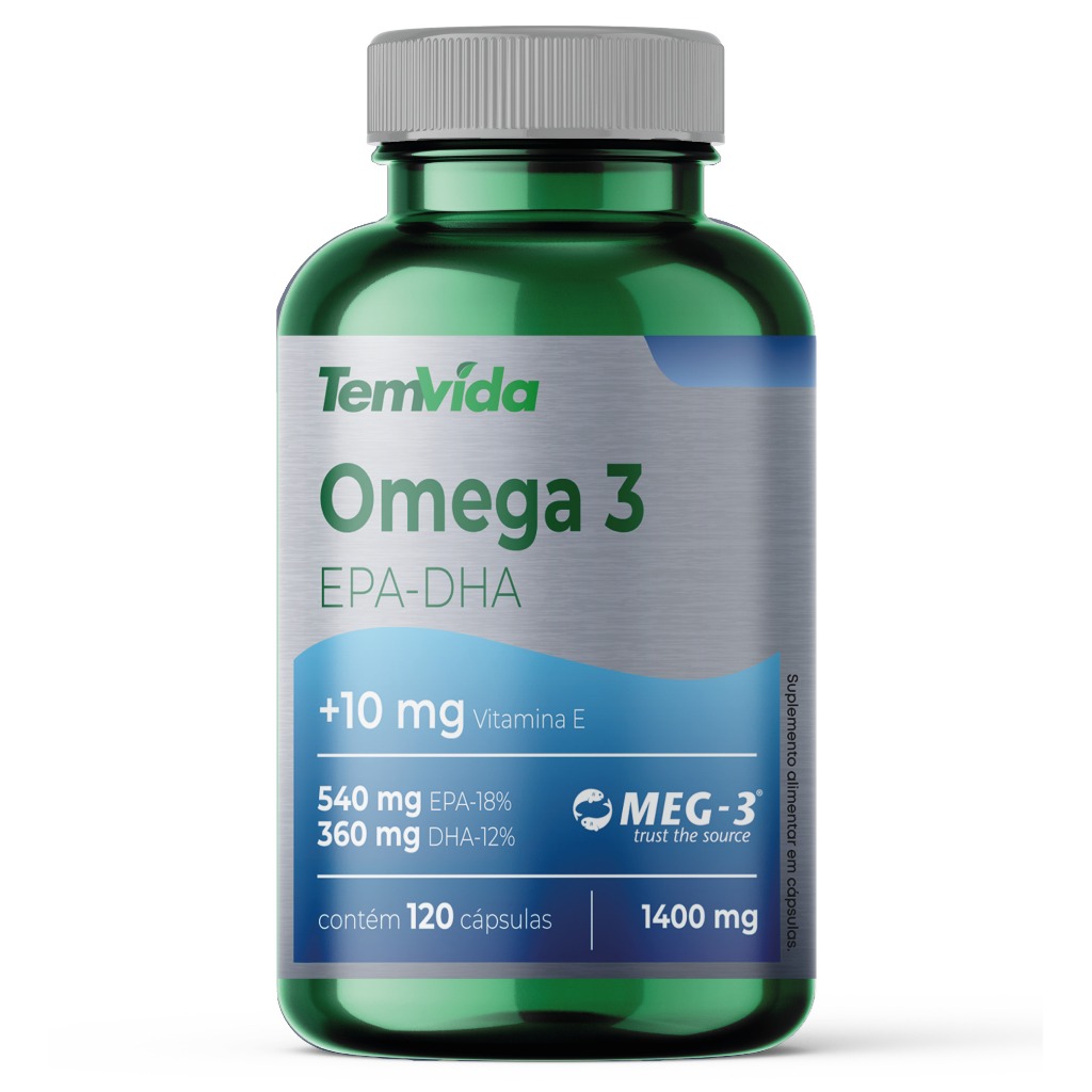 Ômega 3 + Vitamina E Altos níveis de EPA e DHA | Omega 3 em Cápsulas 1400mg | …