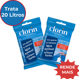 Kit Sobrevivência 20 Pastilhas Purificadoras de Água Clorin 1