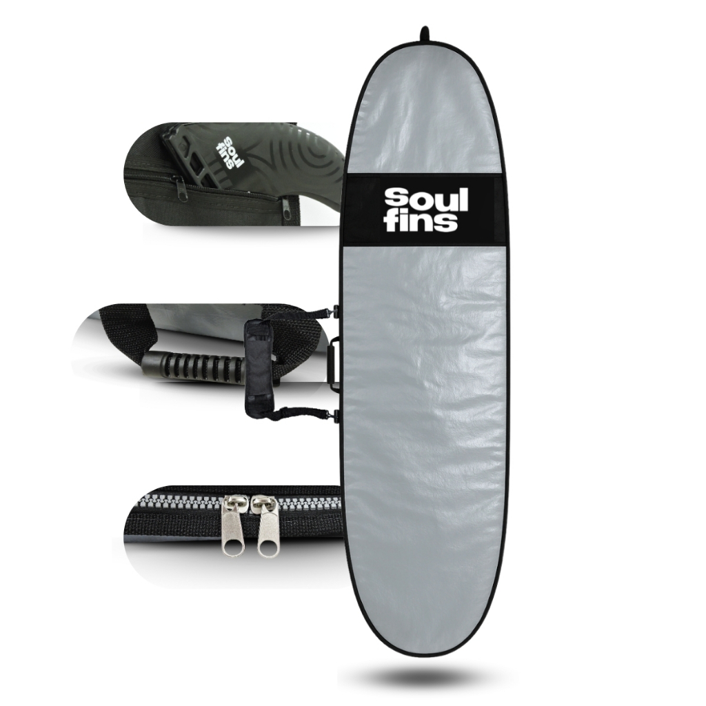 Soul Fins Capa Refletiva Longboard 9 pés Capa Acolchoada Protetora Para Transporte Prancha de Surf Long