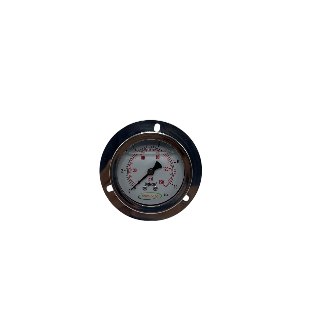 Manômetro Com Flange - Diâmetro de 63mm - Escala de 0-10 Kgf/cm2 X 150 Psi