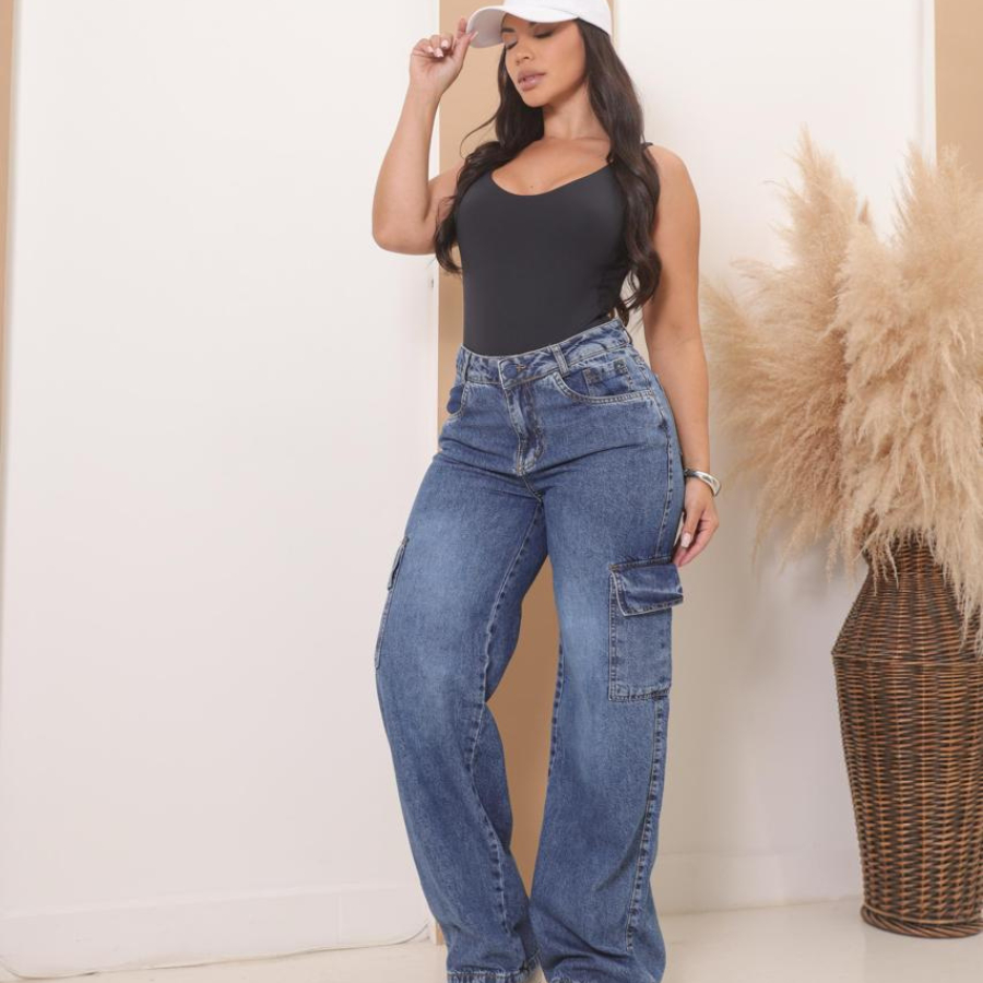 Calça Cargo Feminina Confortável Estilo Casual  Versátil Qualidade Festas Tendência Elegante Moderna em Oferta na Shopee