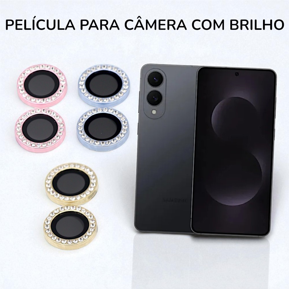 Kit 2x Pelicula De Câmera Para O S25 Edge Com Strass
