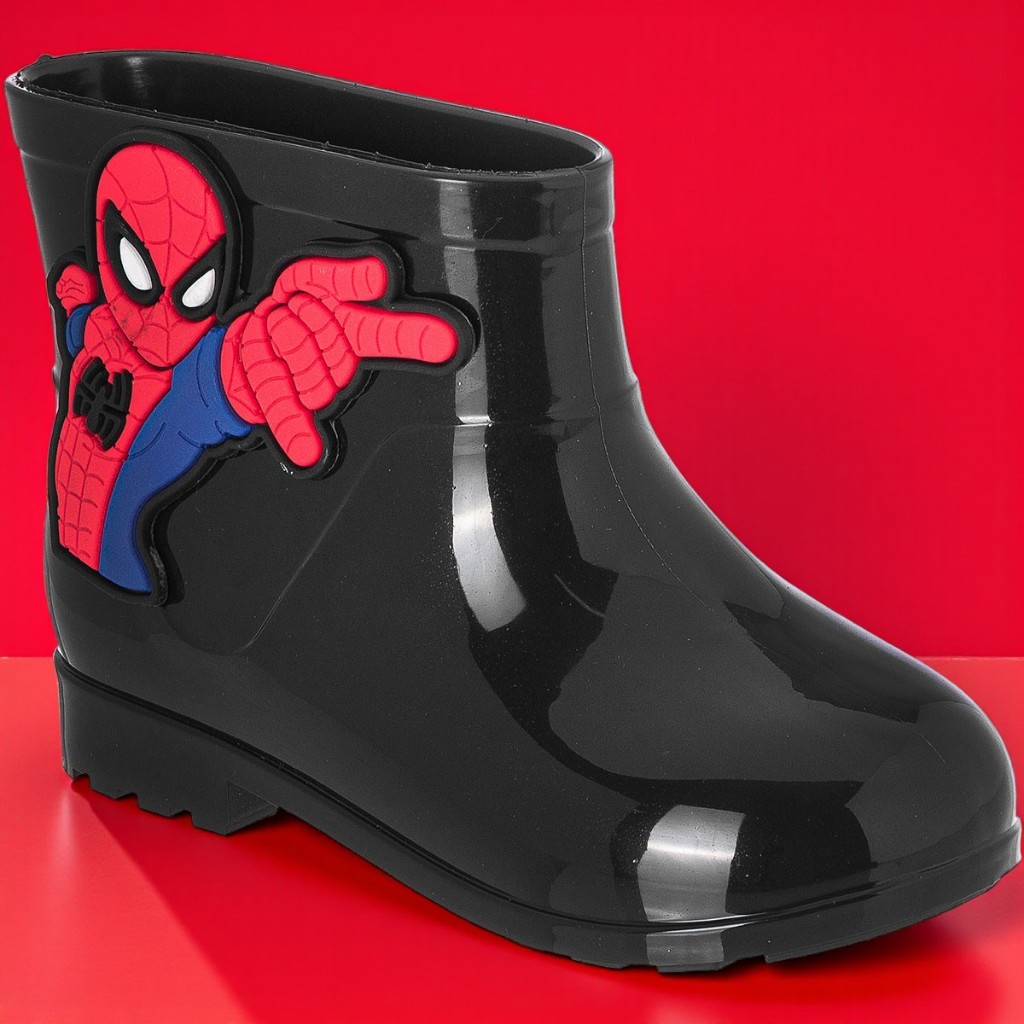 Galocha Aranha Infantil Masculina Antiderrapante Bota De Chuva Para Meninos Envio Já