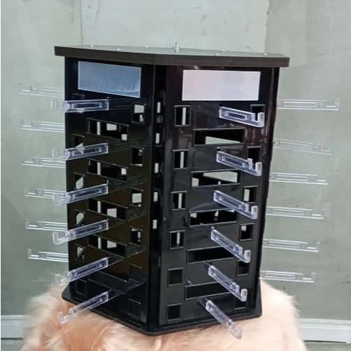Expositor de óculos acrílico giratório para 36 oculos