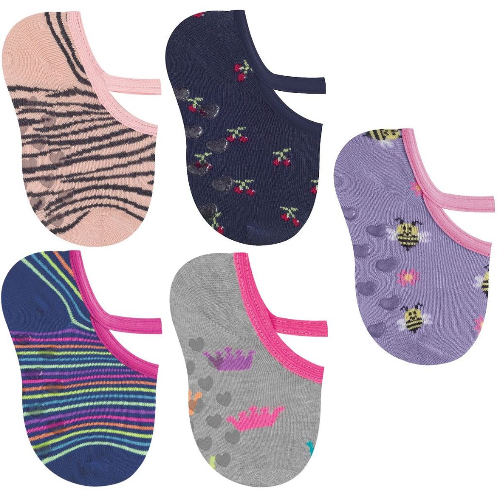 Meia Sapatilha para Bebe Selene Segura Antiderrapante Estampado Feminino Menina Infantil Rosa Lilas Azul Nenem