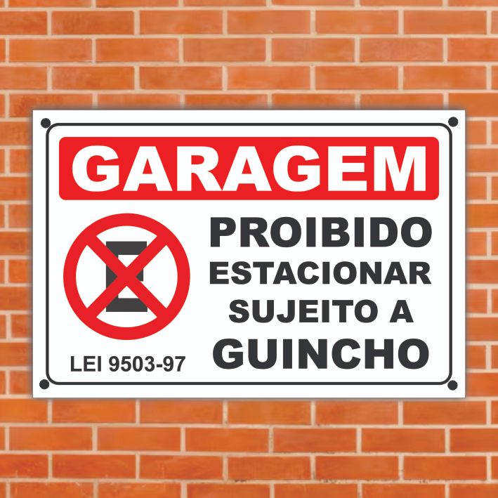 Placa Proibido Estacionar Garagem Placa não Estacione Garagem