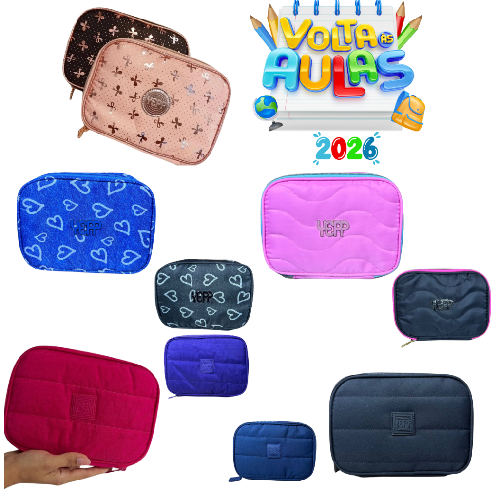 Estojo Escolar Feminino Box Juvenil Yepp Estojo Escolar Organizador Grande Jumbo Box 2 Compartimentos 2026 em Oferta na Shopee