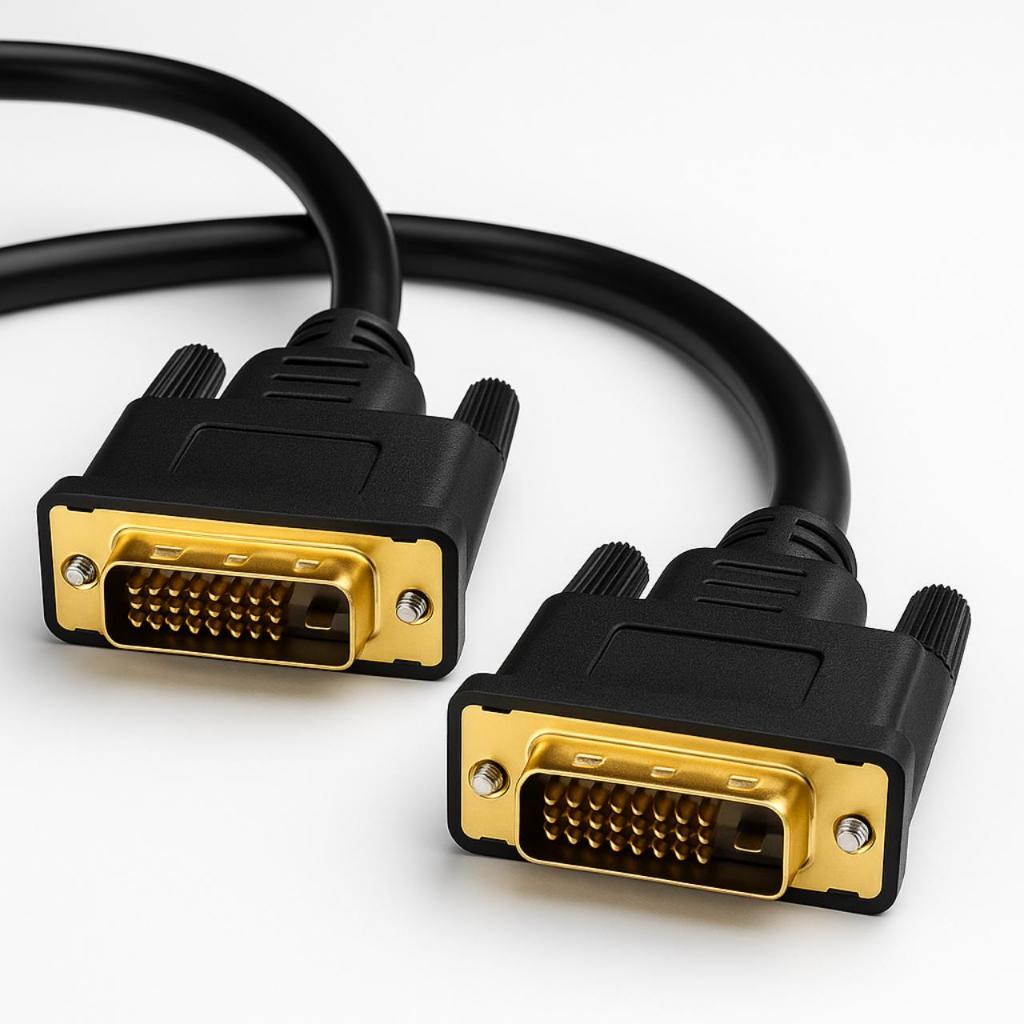 Cabo DVI para DVI 1.80m Full HD com Filtro Lotus DVI Dourado a Pronta Entrega + NF-e