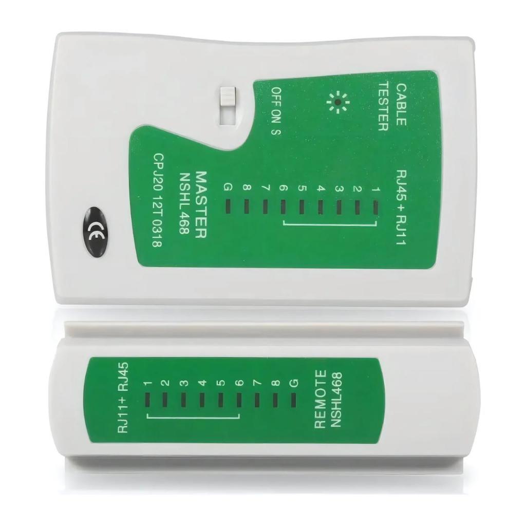 Testador de Cabos RJ45 RJ11 com Indicador LED e Case – Instalação e Manutenção de Rede Pronta Entrega