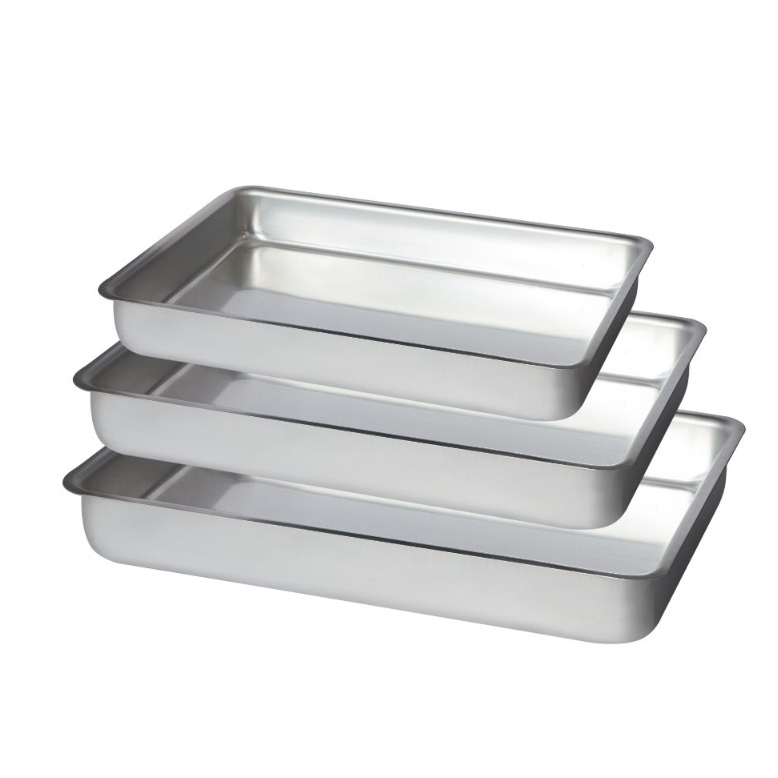Jogo Assadeira 3 Peças Bandeja Assar Quadrada Tabuleiro Forma Alumínio Alta em Oferta na Shopee