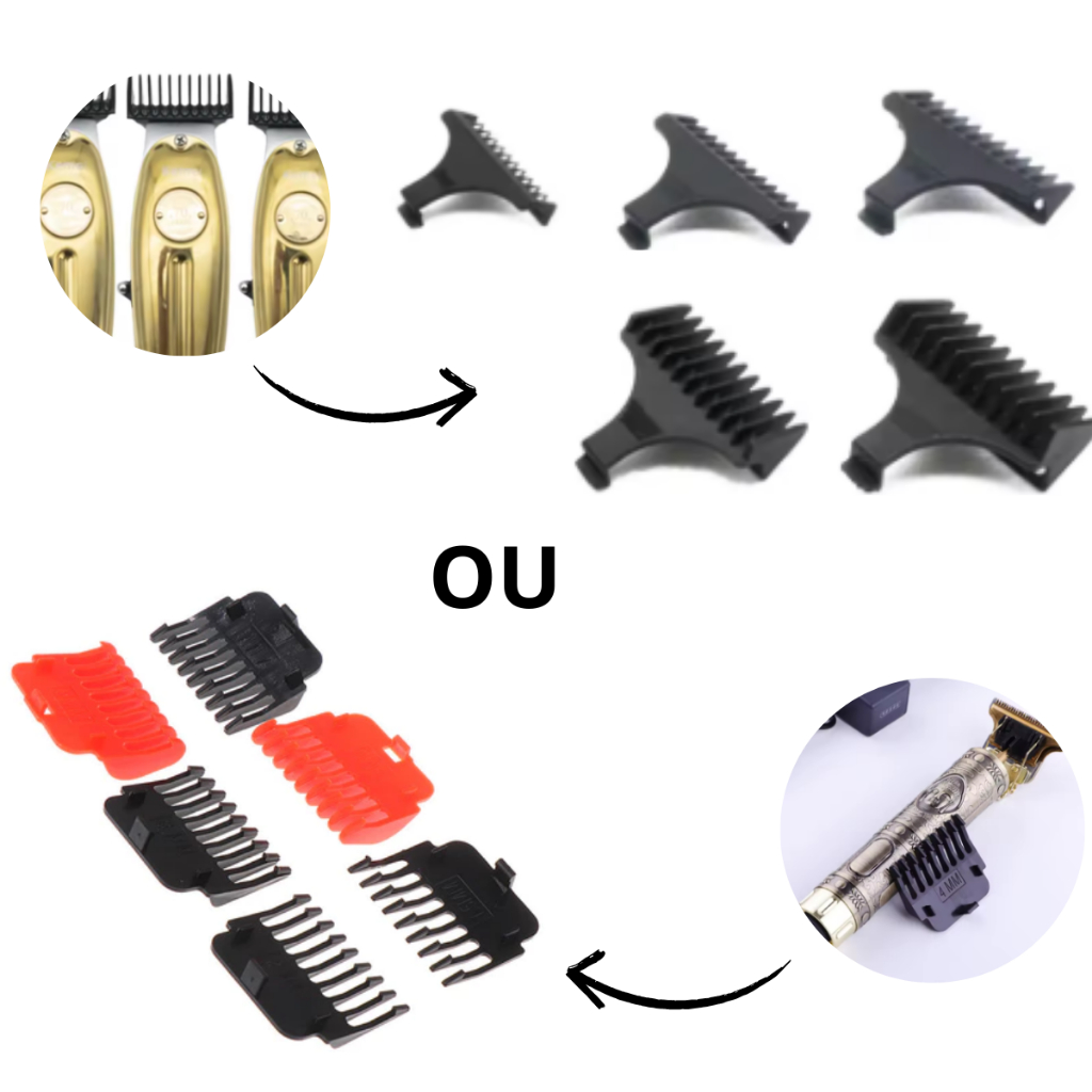 KIT DE PENTE PARA MAQUINA KEMEI/MAQUINA DRAGAO K9 Pentes de disfarce para máquina de cortar cabelo