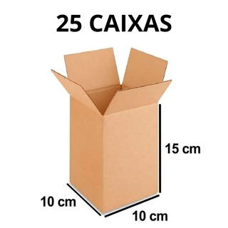 Caixas de Papelão Medidas 10x10x15 Correios Envios Sedex Pac - KIT 25 caixas em Oferta na Shopee