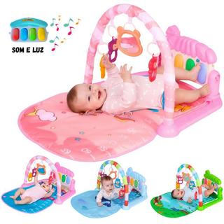 Tapete de Atividades Infantil Bebê com Piano Musical Som e Luzes - Castela