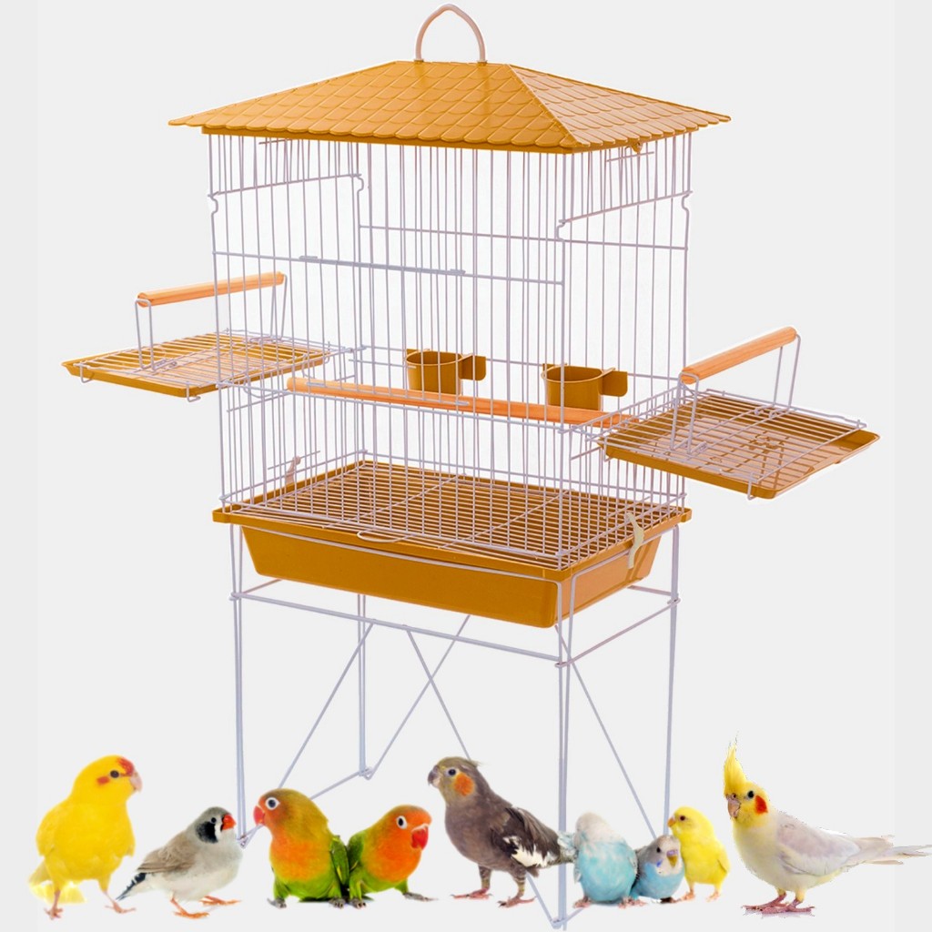 Viveiro Grande Gaiola Calopsita Aves Passaros Confort Triplex Poleiros Comedouro Completa