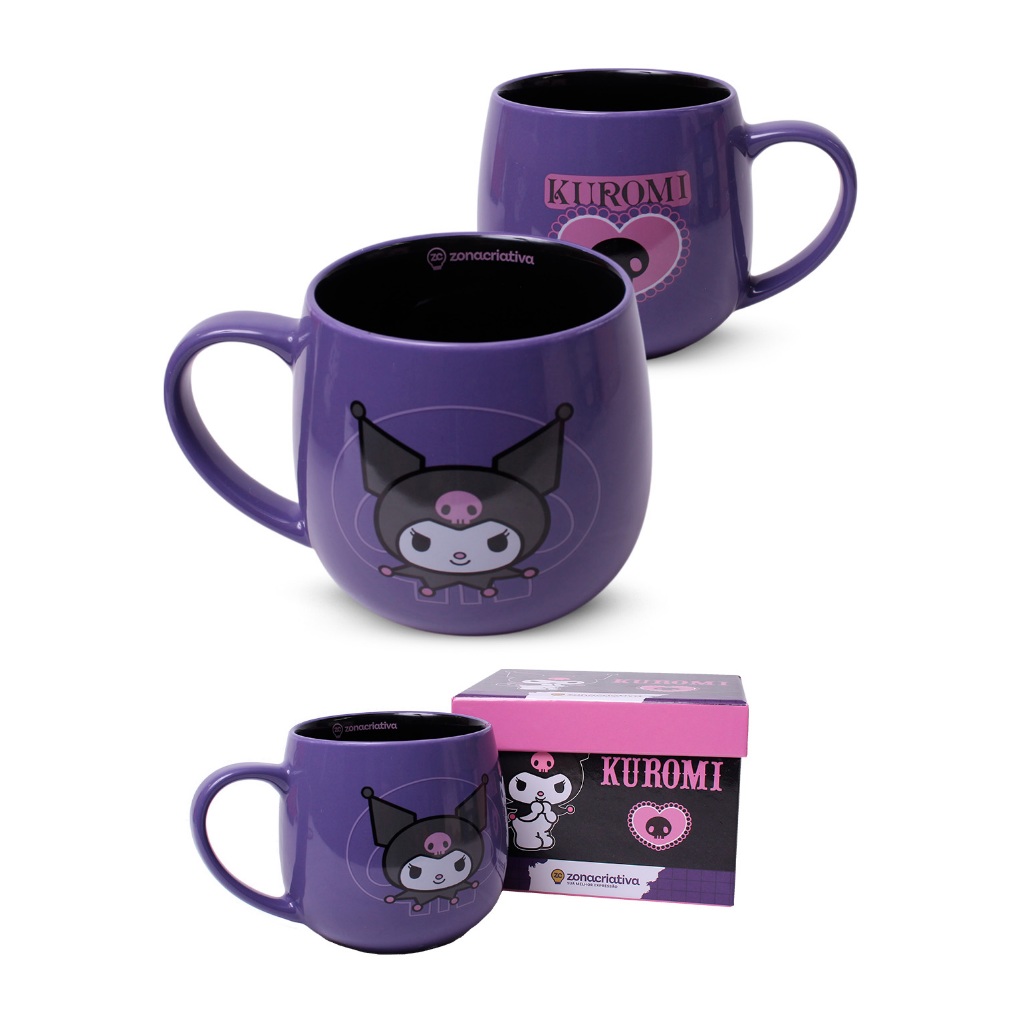 Caneca Maggie Kuromi 400ml Sanrio Cerâmica Zona Criativa Presente Geek Cute em Oferta na Shopee