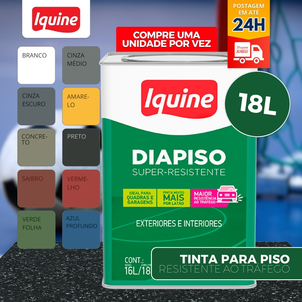 Tinta Piso Diapiso Acrílica Externa 18l Iquine Cores