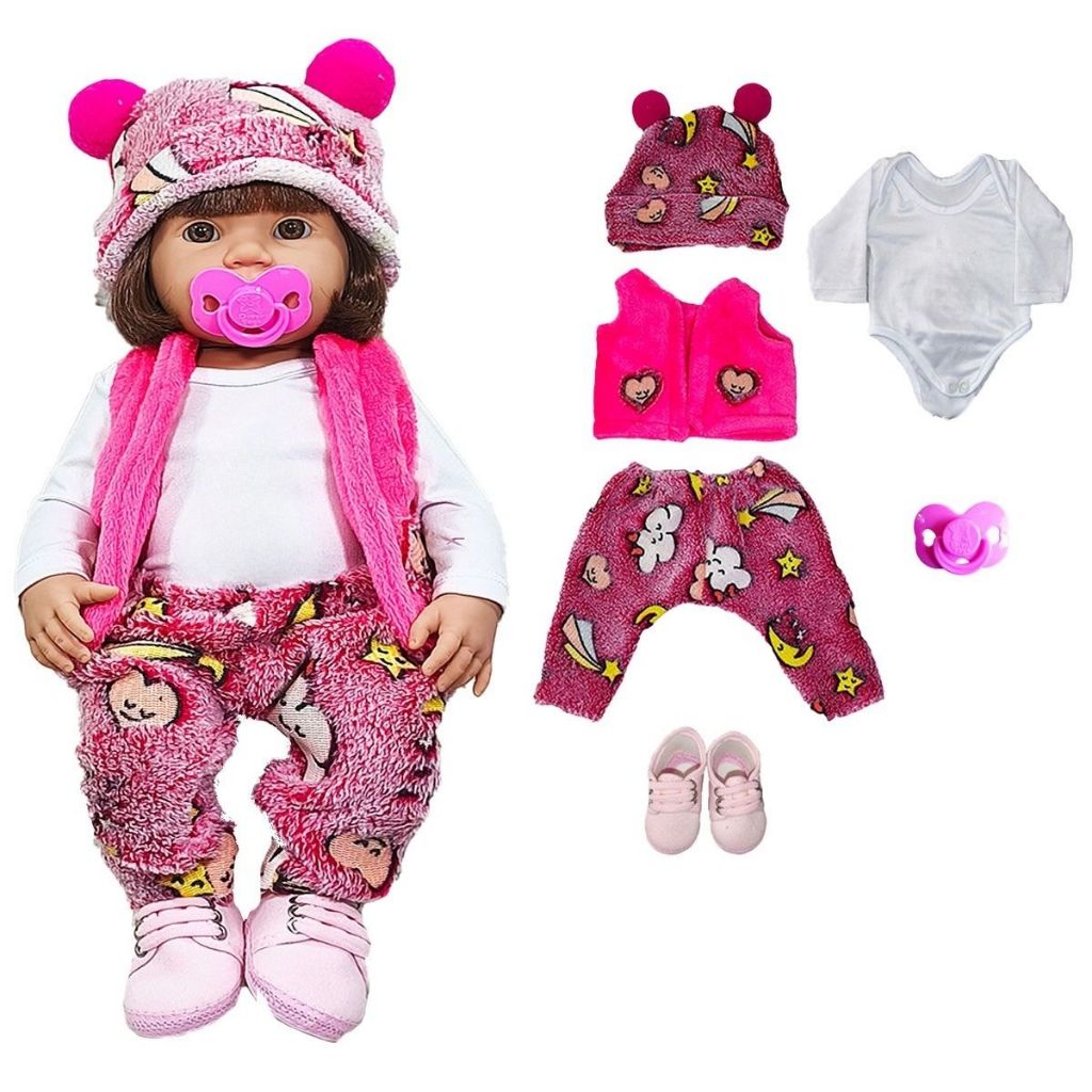 Boneca Reborn Roupa Brilha no Escuro Mamãe Reborn em Oferta na Shopee
