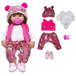Boneca Reborn Roupa Brilha no Escuro Mamãe Reborn - 45cm!