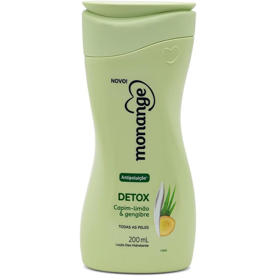 Creme Hidratante Monange Detox Capim-limão & Gengibre Todas As Peles Com 200ml
