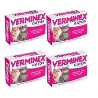 Kit 4 Verminex Gatos Vermifugo Oral de Amplo Espectro C/4 Comp. em Oferta na Shopee