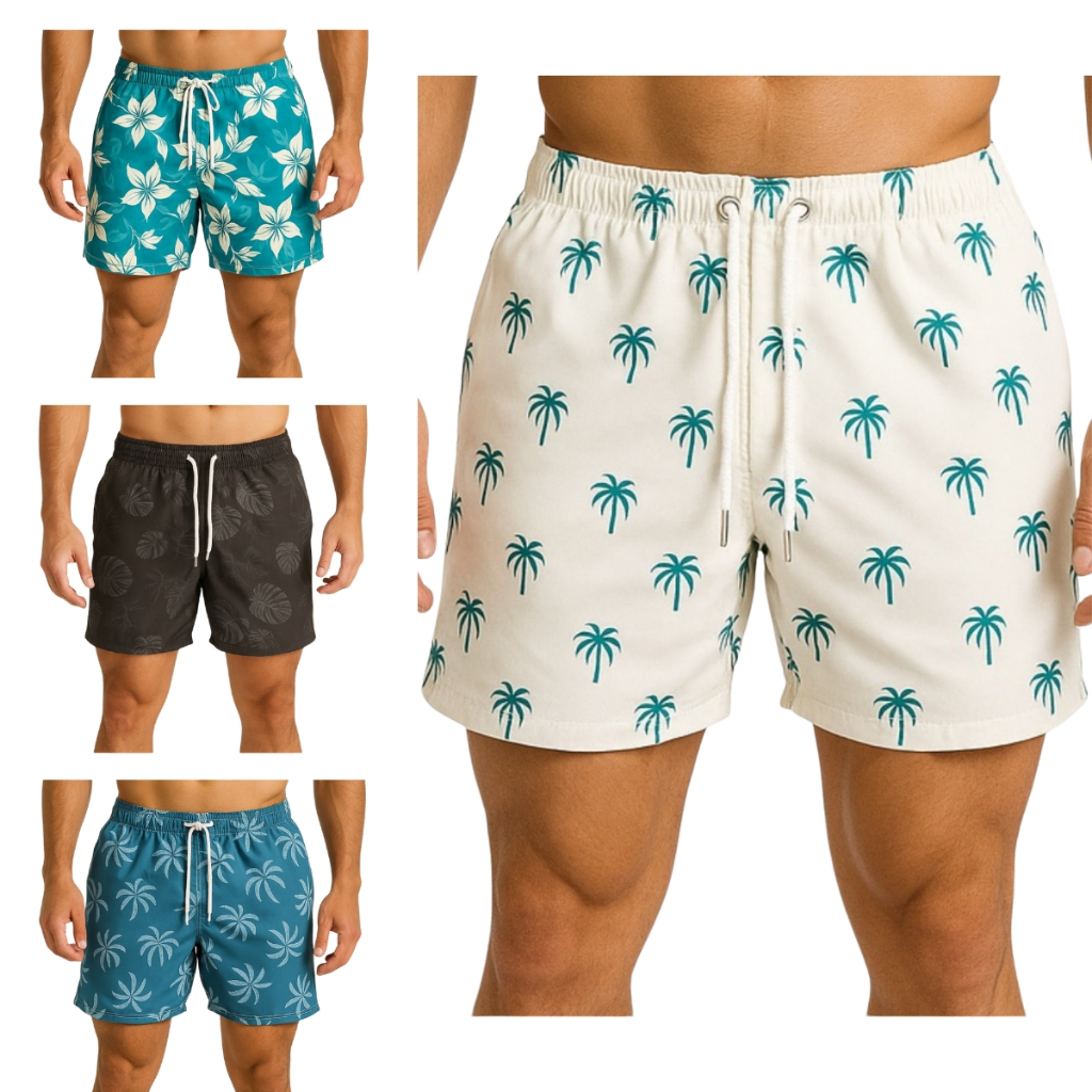 Bermuda Short Elastano Masculina Mauricinho Premium Moda Praia Academia Estilo Lazer Casual Piscina