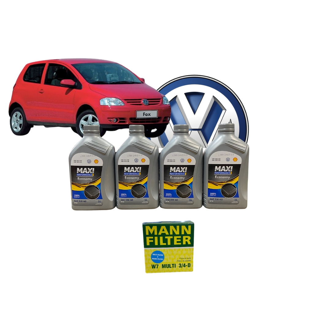 Kit Troca Óleo - 5w40 API SN Original VW 502 .00 505.00 Fox / Crossfox 1.0 ou 1.6 2010 á 2015 em Oferta na Shopee
