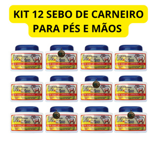 12 Sebo de Carneiro Para Pés e Mãos Com Óleo de Argan e Ureia San Jully 240g em Oferta na Shopee