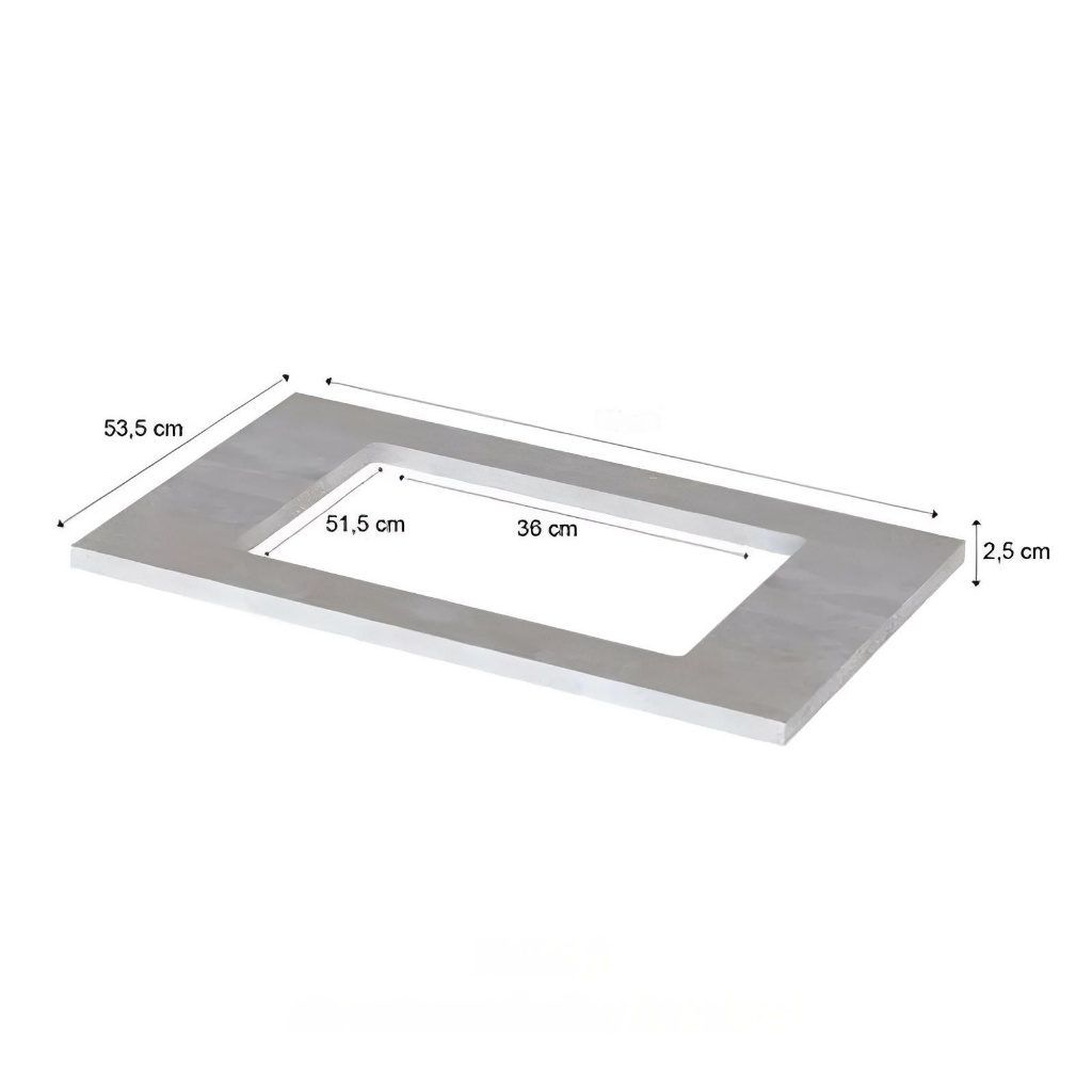 Tampo para Balcão 80cm Cooktop Americana Estrutura em MDF 15mm Henn