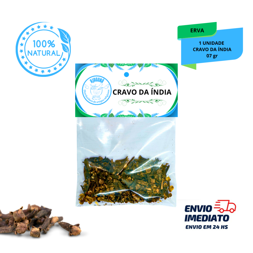Cravo da Índia 7g Erva Natural Aromática para Culinária Chás Medicinais Banho Relaxante Simpatias e Uso Espiritual