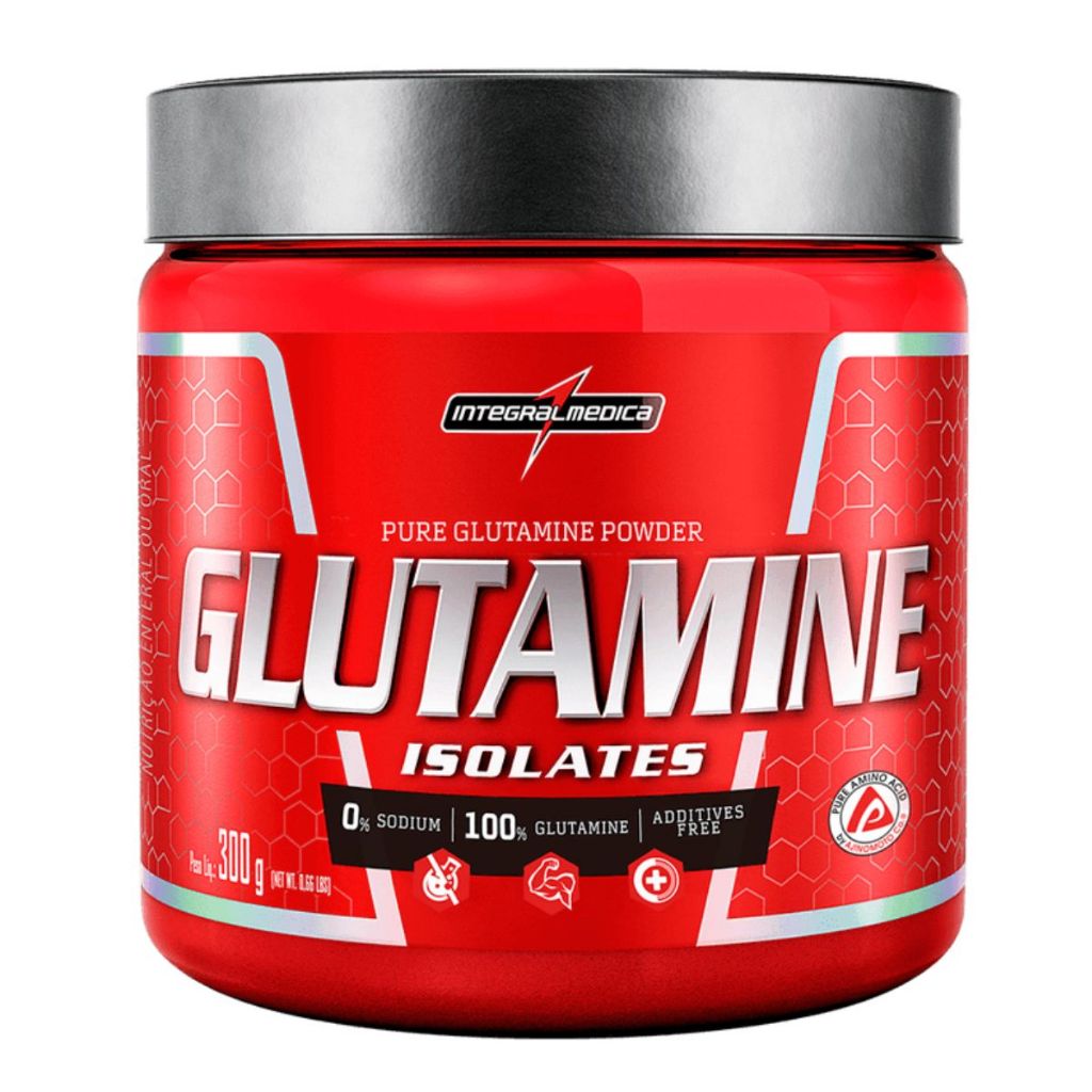 Glutamina Isolada 100% Pura Suplemento em Pó Integralmedica 300g