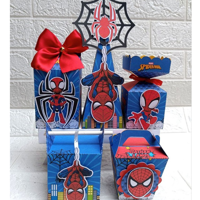 Kit Festa - 5 Lembrancinhas Personalizada Homem Aranha - Spider Men - Homem Aranha kids