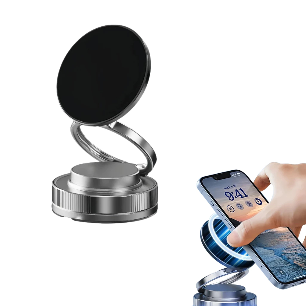 Suporte para Celular Carro Magnético Até 360° a Vácuo Forte Sucção