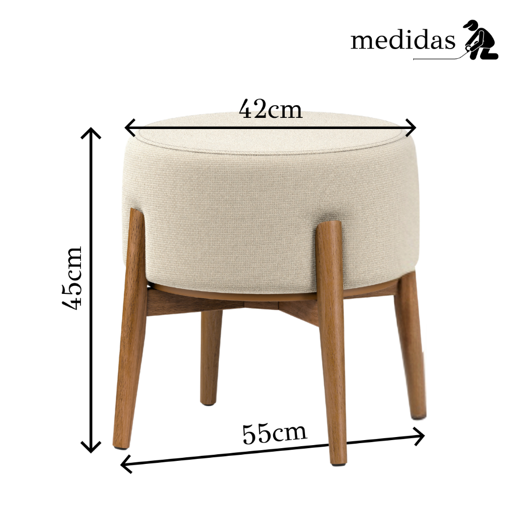 Detalhes do Conj. 2 Puff Decorativo Multiuso Com Mesa Auxiliar Dual Elegante
