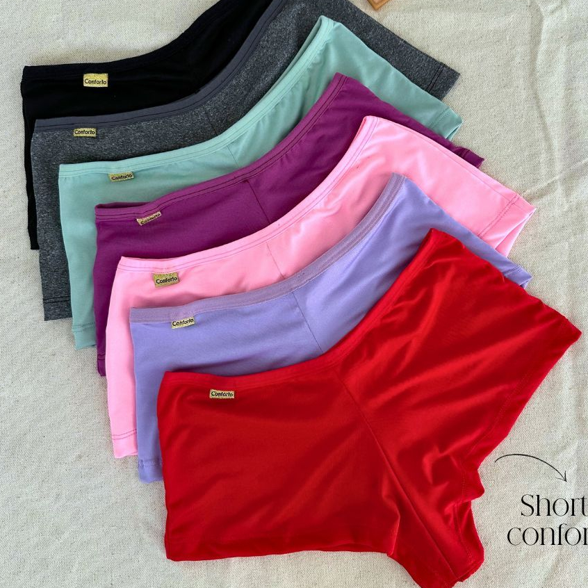 Kit 10 Calcinha Shortinho Cueca Boxer Feminina Conforto Lingerie Moda Intima em Oferta na Shopee