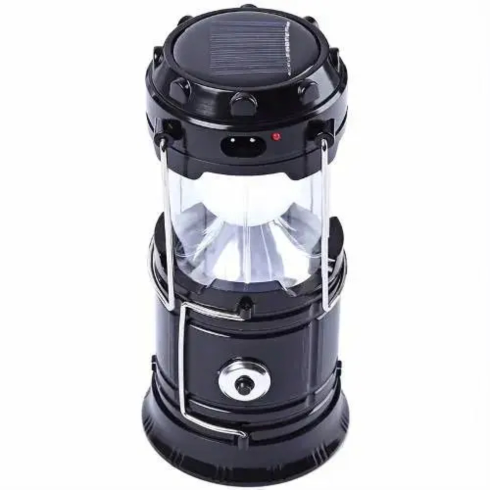 Lampião Lanterna Solar LED Portátil Recarregável Camping Pesca