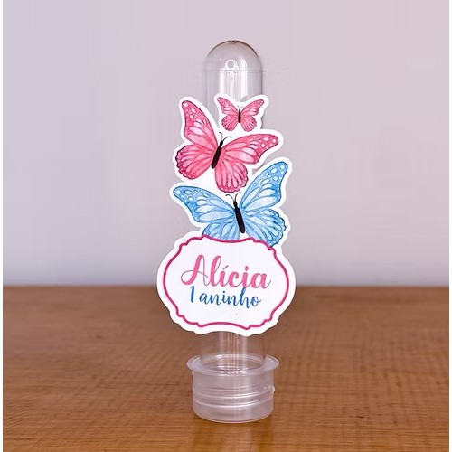 Aplique para Tubete Jardim das Borboletas- Aniversário - Festa Infantil-Lembrancinhas Personalizadas
